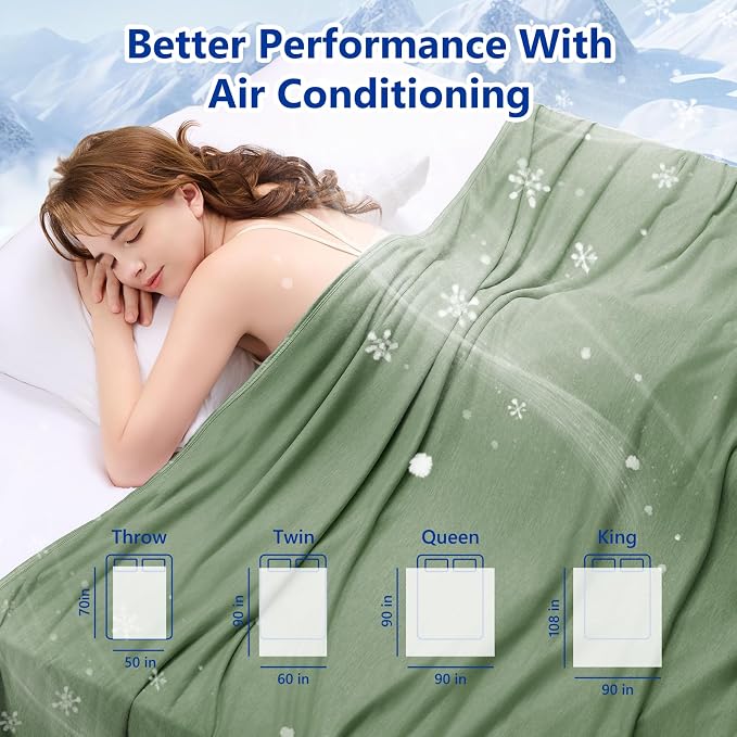 TOPCEE Cooling Blanketfor Night Sweats Absorbs Heat to Keep Adults, Children - Image 7