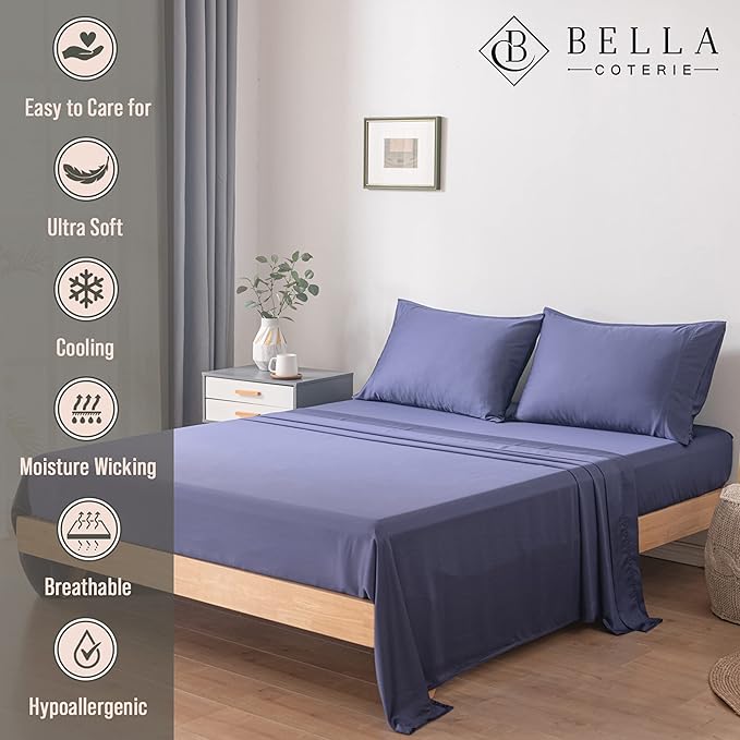 Bella Coterie | Luxury Bamboo Viscose Standard Size Pillowcase Set | 100% - Image 2