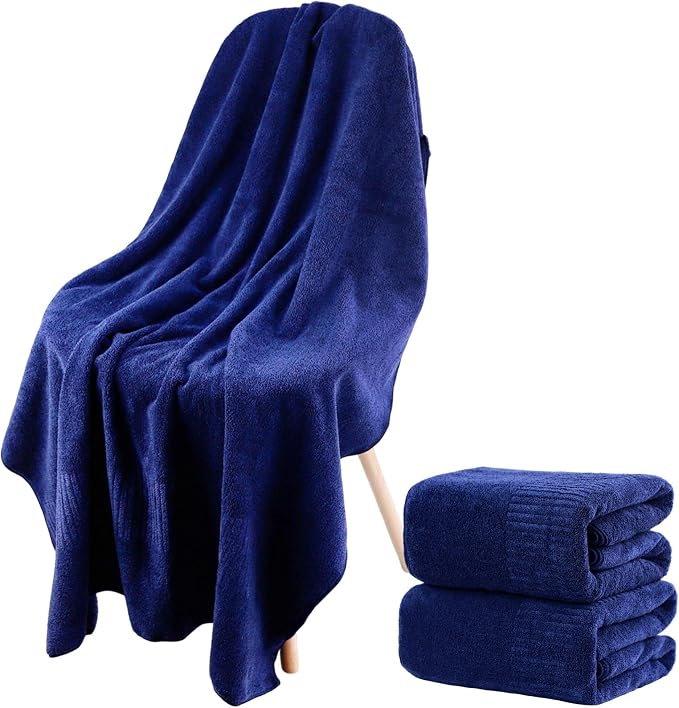 SEISSO 2 Pack Extra Large Bath Towels 63"x35", Bath Sheets by SEISSO