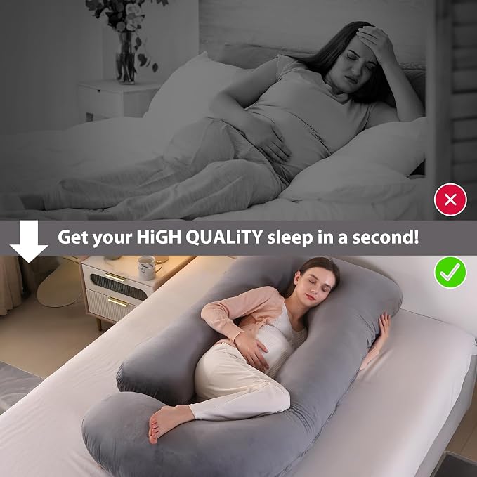 Victostar Pregnancy Pillow, 57 inches U Shaped Maternity Pillow - Image 6