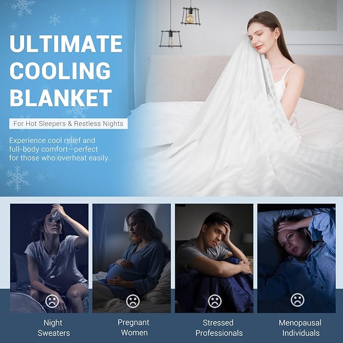 Elegear Revolutionary Cooling Throw Blanket, Absorbs Heat to Keep Body Cool - Image 6