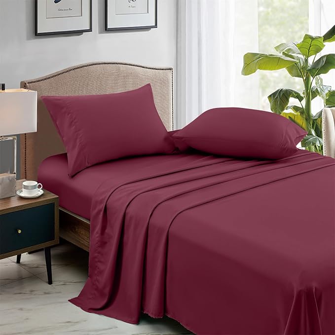 FreshCulture King Flat Sheets Only, Soft Microfiber Bedding Sheets - Image 3