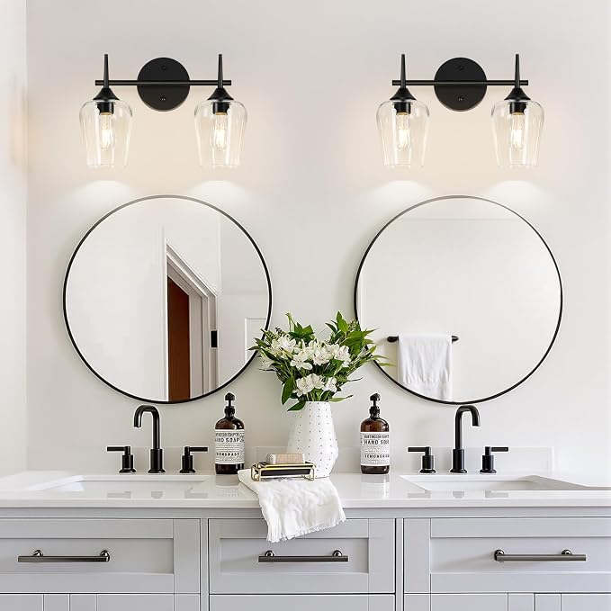 MOKATNG 2-Light Bathroom Light Fixtures, Bathroom Lighting Fixtures Over Mirror - Image 5