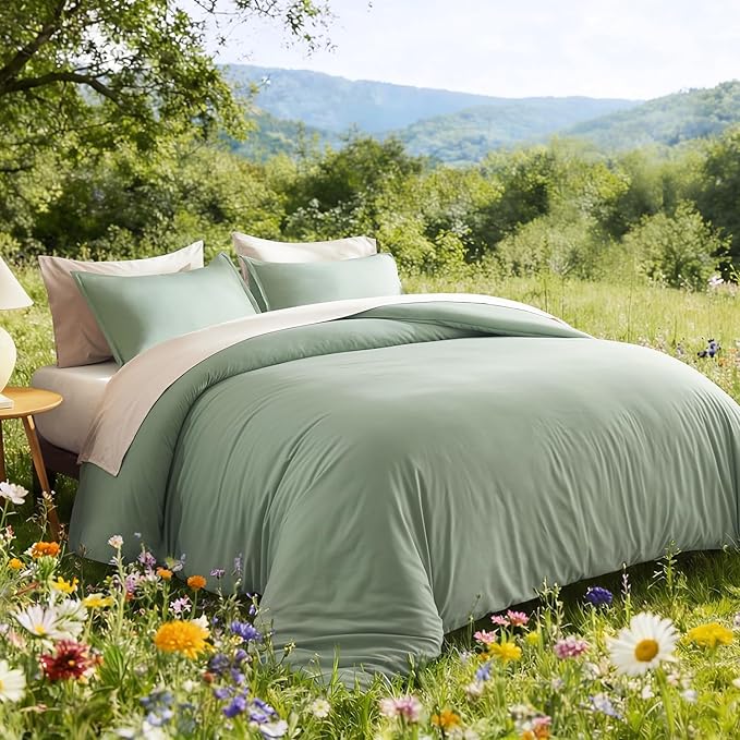 Litanika Twin/Twin XL Comforter Set Sage Green, 2 Pieces Comforter Sets Soft - Image 5