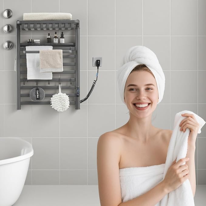 Wall Mounted Heated Towel Warmer Rack - Image 2