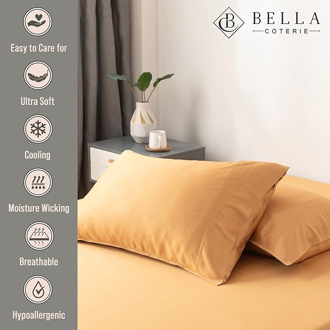 Bella Coterie | Luxury Bamboo Viscose Standard Size Pillowcase Set | 100% - Image 2