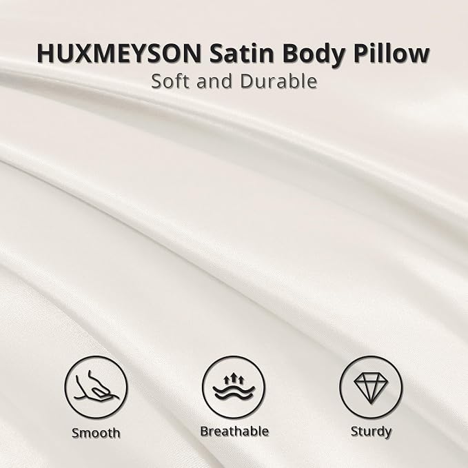 HUXMEYSON Body Pillow with Satin Pillowcase, Body Pillow - Image 3
