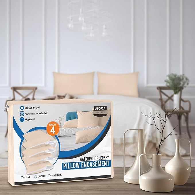 Utopia Bedding Premium 100% Waterproof Pillow Protectors - Image 8