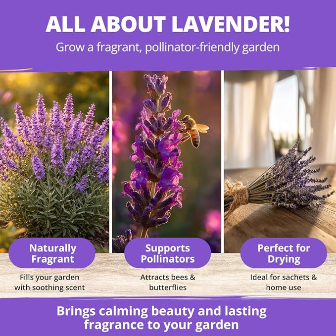 HOME GROWN Non GMO English Lavender Seeds 3, 000+ Wildflower Seed - Image 3