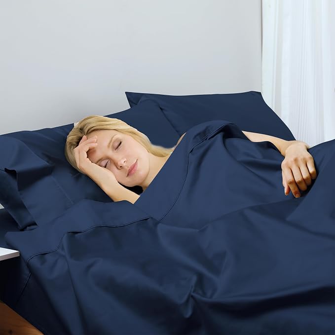 Cotton King Flat Sheet Only, 600 Thread Count 100% Egyptian Cotton Top Sheet - Image 5