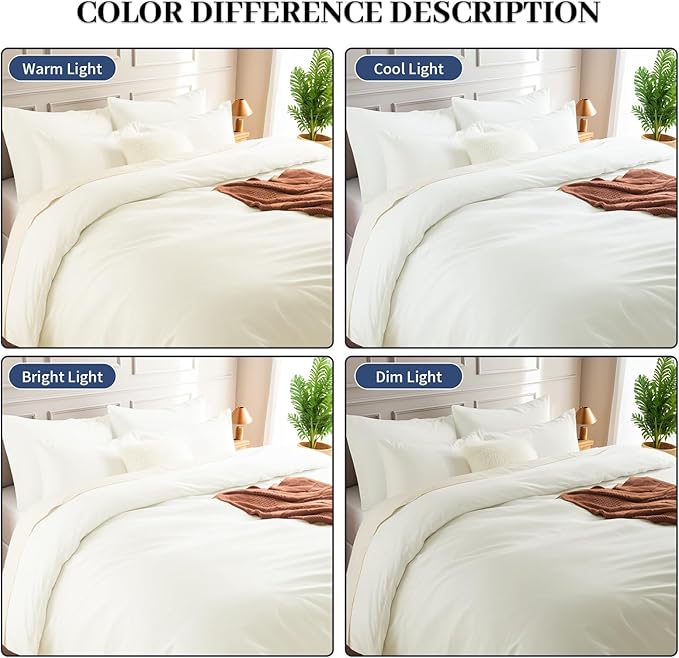 NEXHOME PRO Twin Duvet Cover Set, 100% Washed Cotton - Image 4