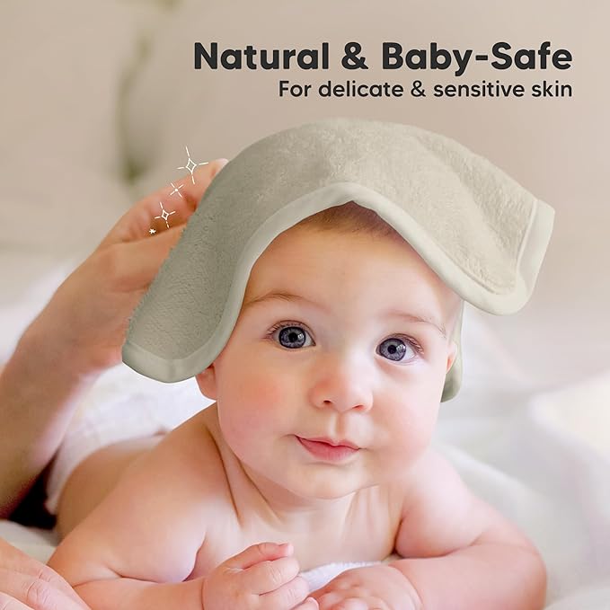 6-Pack Baby Washcloths – Soft Absorbent Viscose from Bamboo Washcloths - Image 5