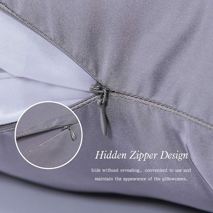 Jocoku 100% Mulberry Silk Pillowcases Set of 2 - Image 4