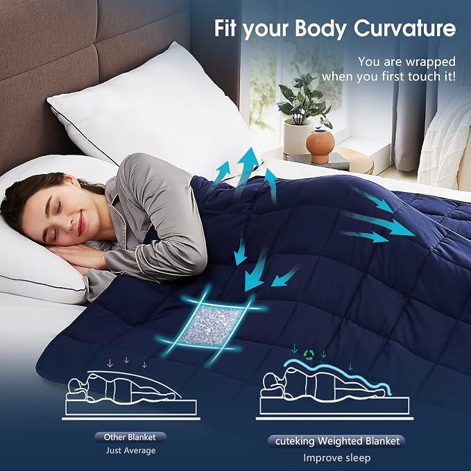 CuteKing Weighted Blanket for Adults Heavy Blanket for 140-150lbs, Weighted - Image 5