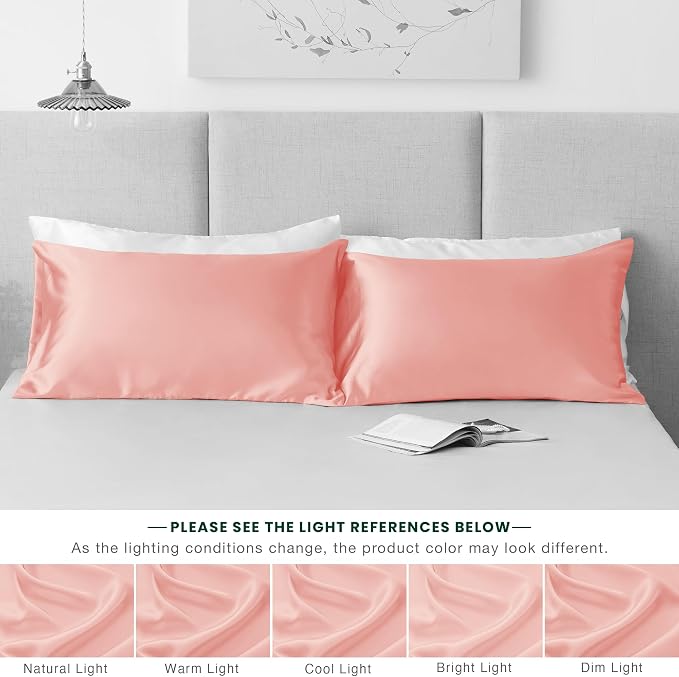 Love's cabin Satin Pillowcase Set of 2 Standard Size 20x26, Cooling Pillow - Image 7
