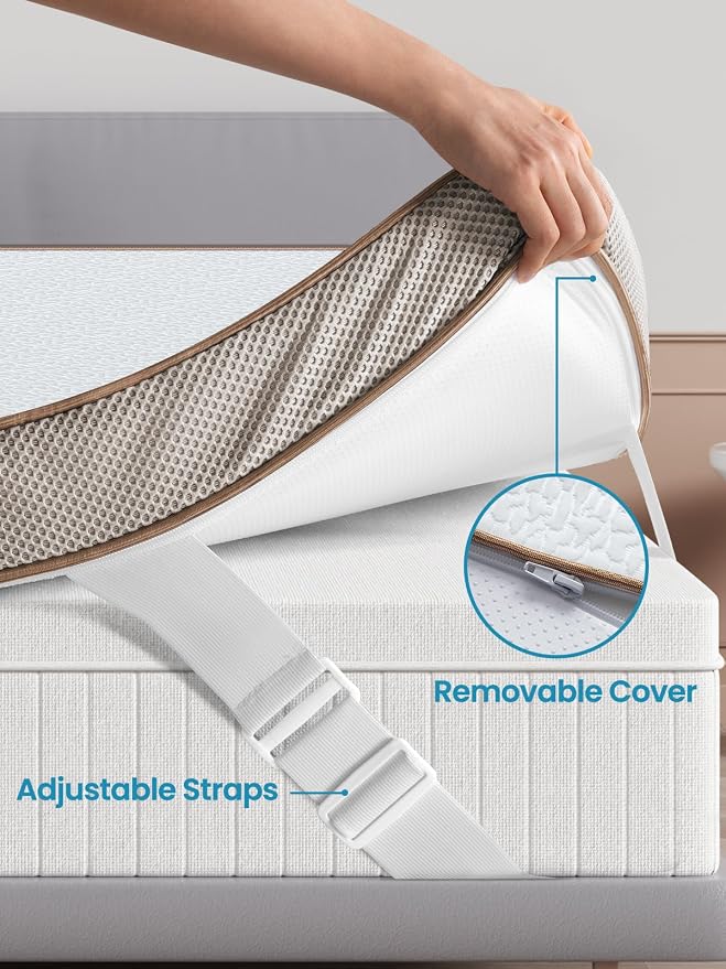 BedStory Cooling Mattress Topper Twin XL, 3 Inch Gel Infused Memory Foam Topper - Image 7