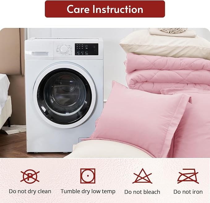 MUXHOMO 5 Pieces Twin Comforter Set, Reversible Bed in a Bag Twin Size - Image 9
