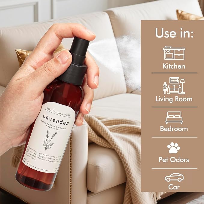 Lavender Room Spray, 2 Pack 4.06oz Air Freshener Spray, Long Lasting Room Air - Image 2