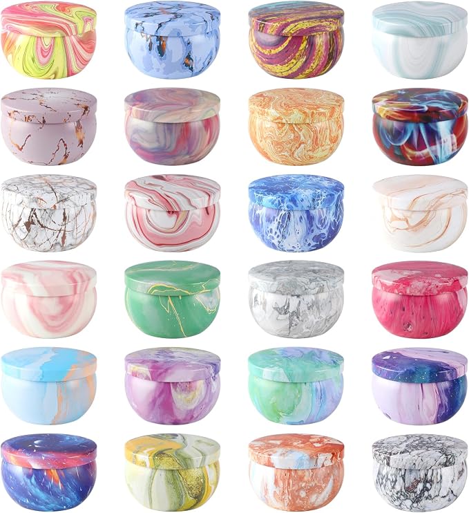WPONSZU Scented Candles Gifts Set 24 Pack Soy Wax Travel Tin Jar Candles - Image 6