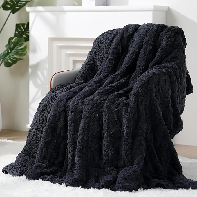 Super Fuzzy Soft Sherpa Fleece Weighted Blanket, 20 lbs Dual Sided Fluffy Heavy by EazfyPro