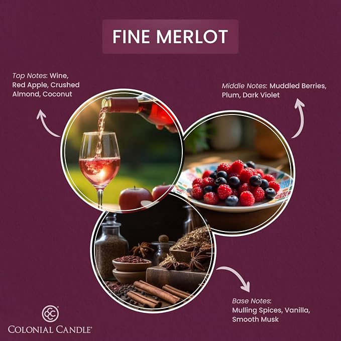 Colonial Candle Fine Merlot Wax Melts, Wax Melt Warmer Cubes, Long Lasting - Image 2