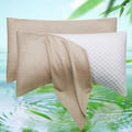 Cooling Curved Pillow Cases Queen Size Set of 2 by ELIBABA