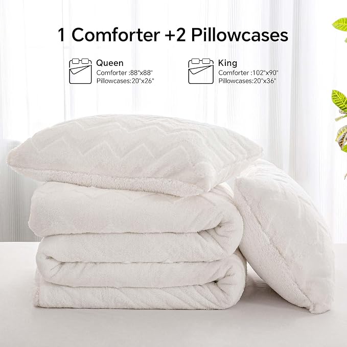 BEDELITE Fluffy King Size Comforter Set - Image 7