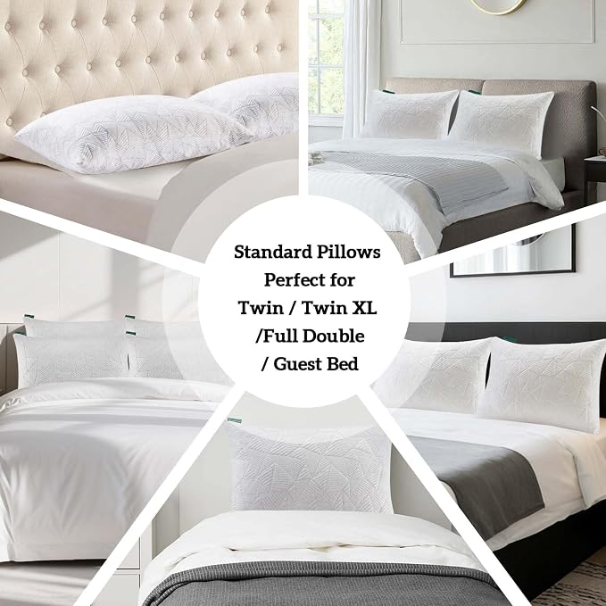 BETU Cooling Pillows Standard Size Set of 2, Shredded Memory Foam Standard - Image 9
