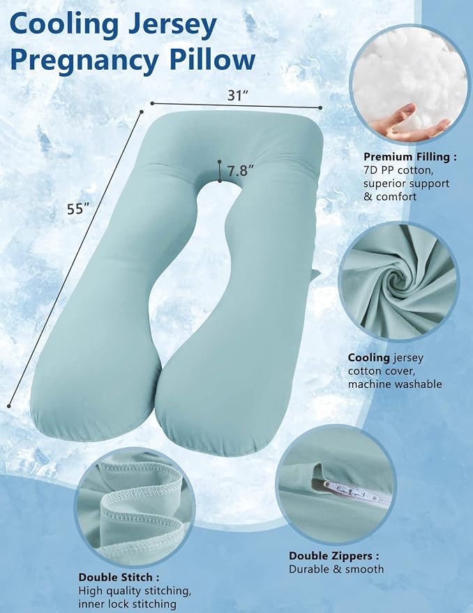 Meiz Pregnancy Pillow, Cooling Pregnancy Pillows - Image 3