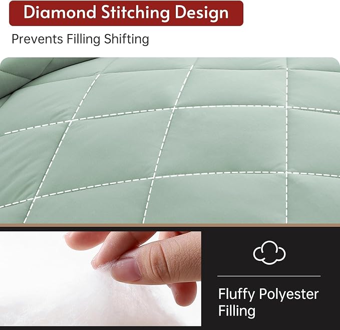 MUXHOMO 5 Pieces Twin XL Comforter Set, Reversible Bed in a Bag Twin XL Size - Image 7