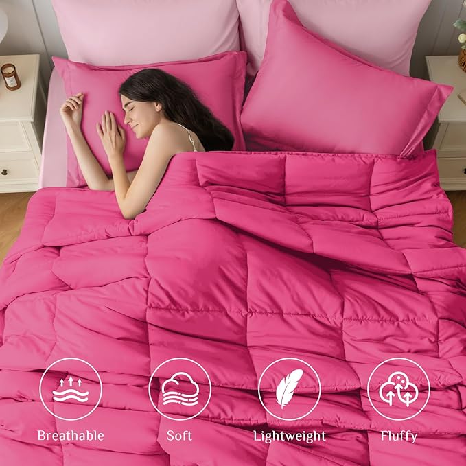 JOLLYVOGUE Full Comforter Set, Ultra-Soft Bed in a Bag Full Size 7 Pieces - Image 2