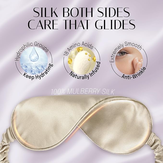OLESILK Silk Sleep Eye Mask Blindfold - Image 5