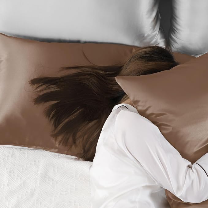 Love's cabin Satin Pillowcase Set of 2 Standard Size 20x26, Cooling Pillow - Image 4