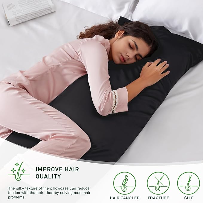 Love's cabin Satin Body Pillowcase 20x54, Cooling Pillow Cover - Image 2