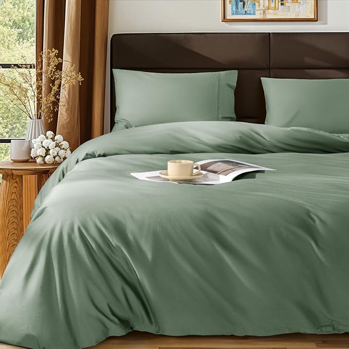 SONORO KATE 100% Egyptian Cotton Duvet Cover Queen Size, 1000 Thread Count by SONOROKATE