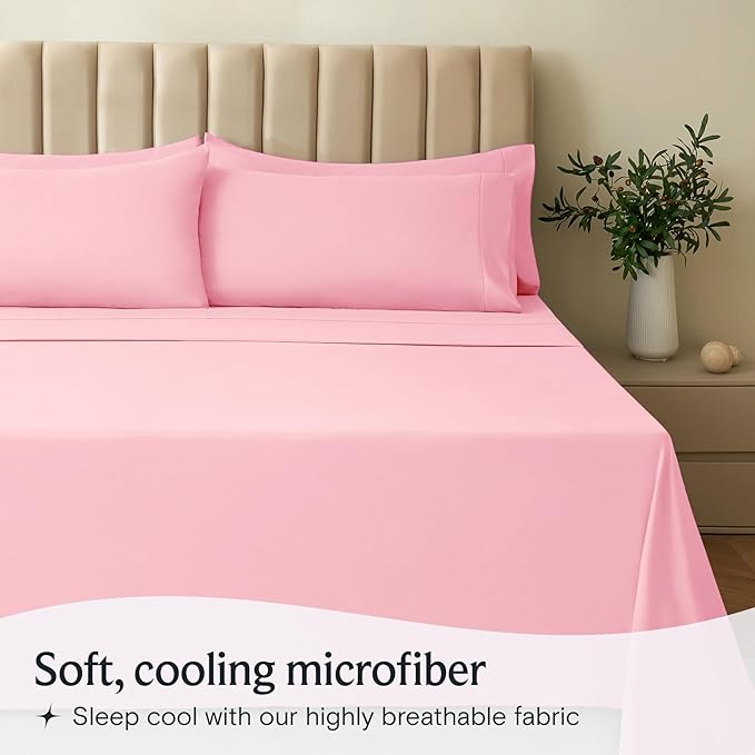 LuxClub 3 PC Twin Sheet Set, Deep Pockets Wrinkle Free Cooling Bed Sheets Hotel - Image 3