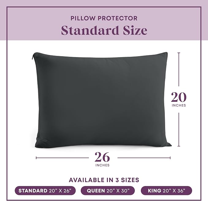 CirclesHome Pillow Protectors 4 Pack Standard Zippered - Image 6