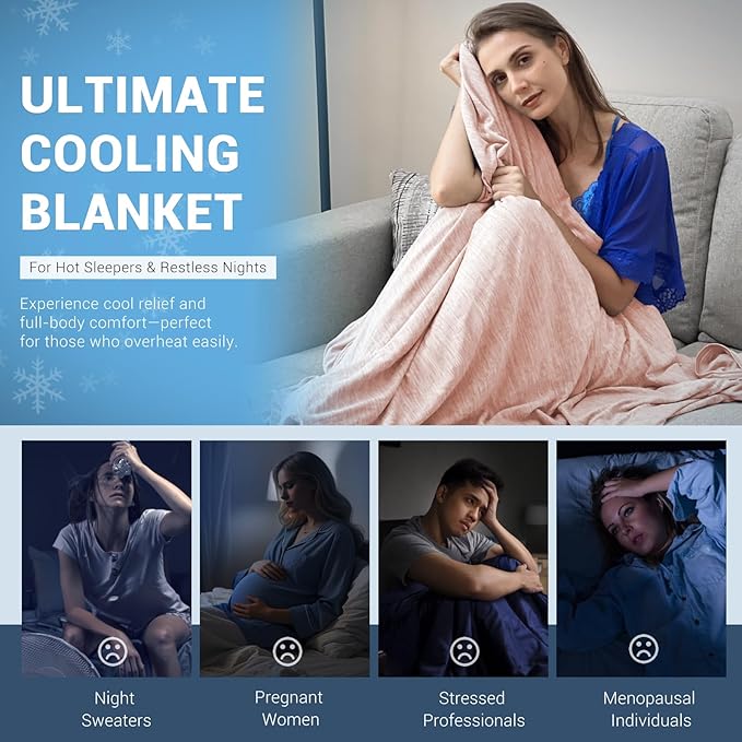 Elegear Revolutionary Cooling Blanket Throw Absorbs Heat to Keep Body Cool - Image 6