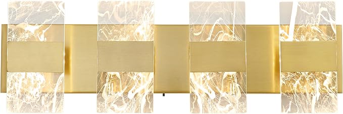 Modern LED Bathroom Light Fixtures Dimmable 4-Light Gold Vanity Light, 5CCT - Image 9