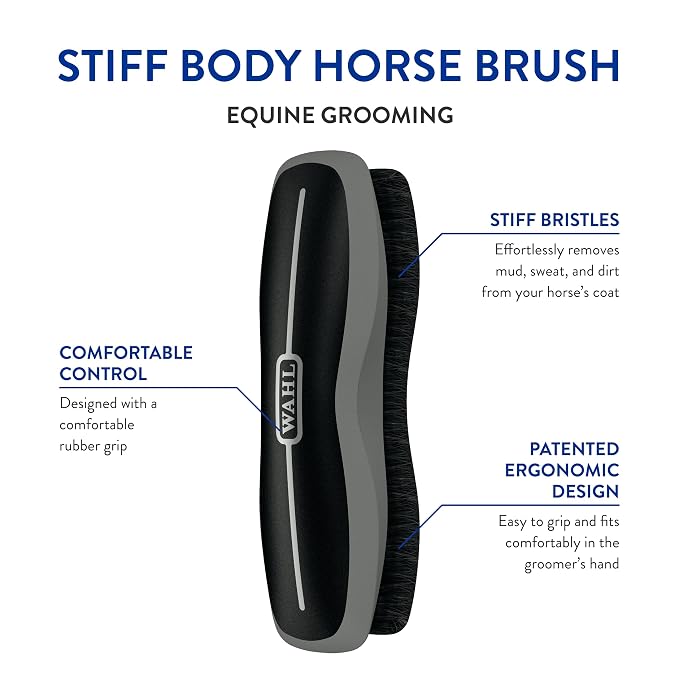 Wahl Professional Animal Equine Grooming Stiff Body Horse Brush - Image 2