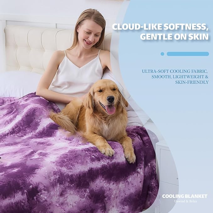 Cooling Blanket Queen Size for Hot Sleepers Ultra Lightweight & Breathable - Image 2
