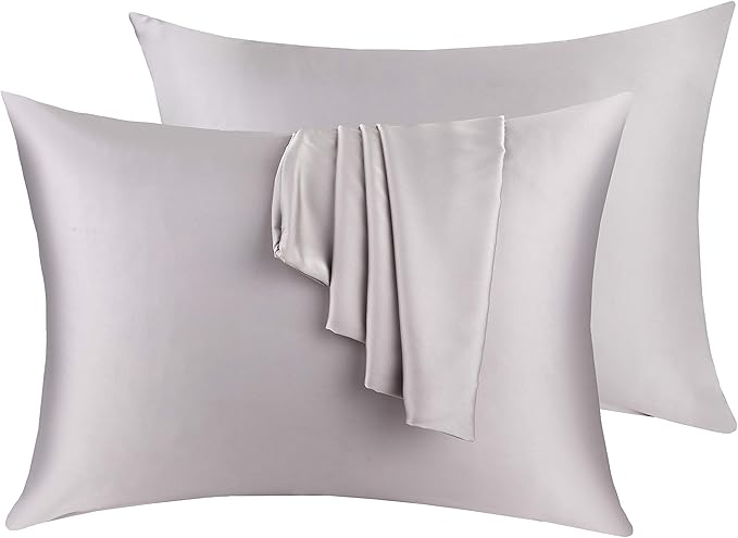 100% Silk Pillow Cases 2 Pack, Mulberry Silk Pillowcase by Victivic
