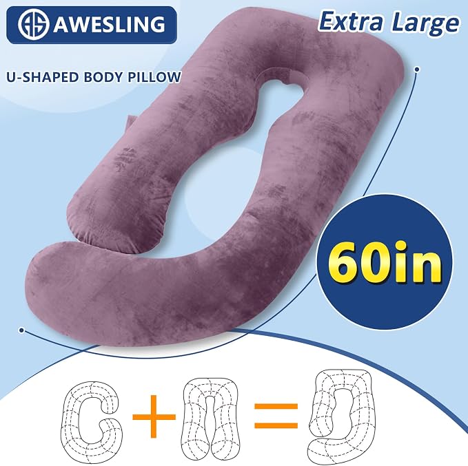 Shredded Memory Foam Body Pillow, Pregnancy Pillows - Image 5