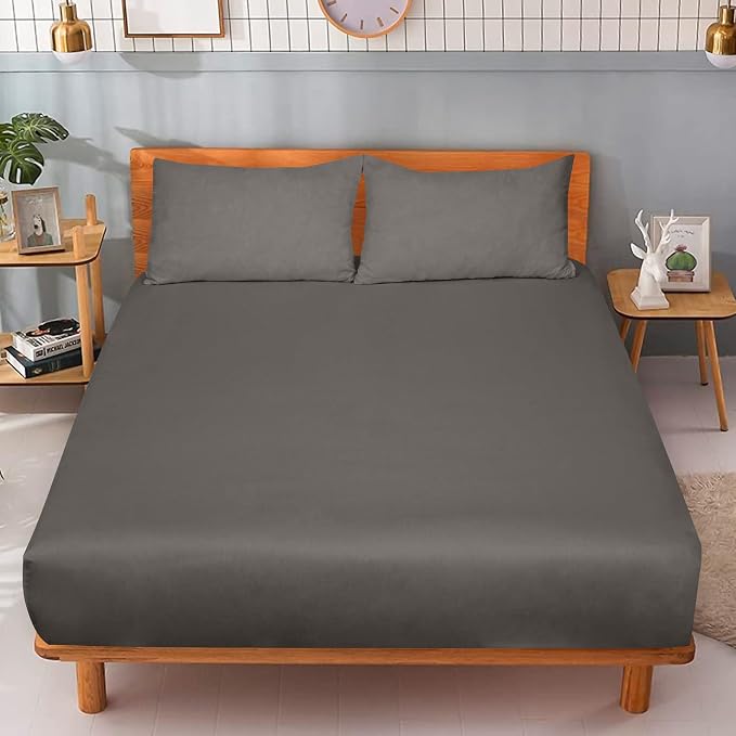 ROYALE LINENS 300 Thread Count 100% Long Staple Combed Cotton Fitted Sheet Full - Image 9