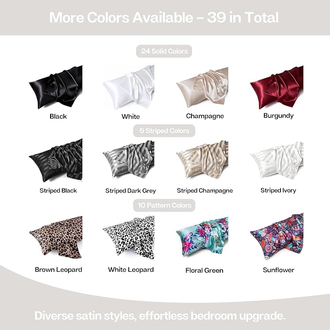 MR&HM Satin Body Pillow Cover, Soft and Breathable Body Pillow Case - Image 8