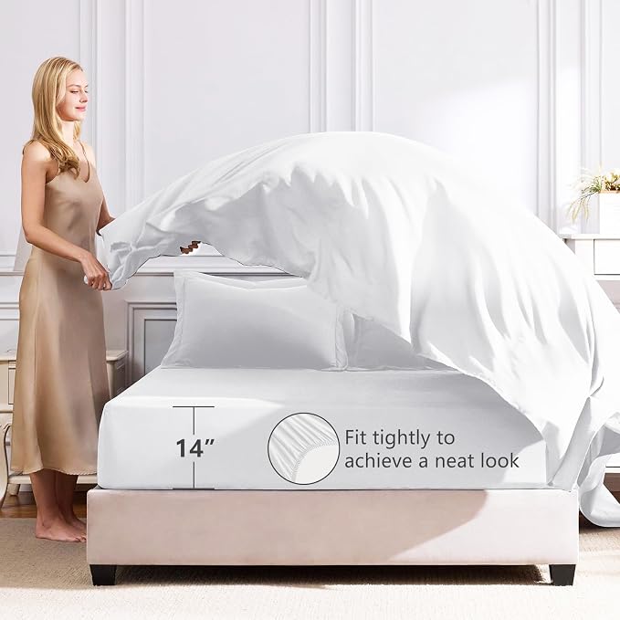 CozyLux Queen Comforter Set White - Image 5
