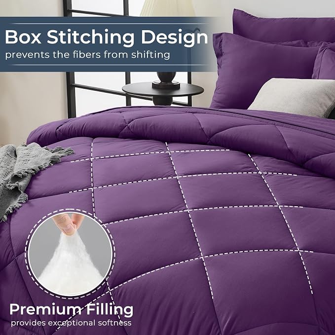 HEVUMYI Grape Purple Twin Comforter Set - Image 4