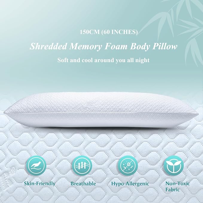 Rainmr Extra Long Body Pillow Cubies Memory Foam 150x50cm – Anime Body Pillow - Image 6