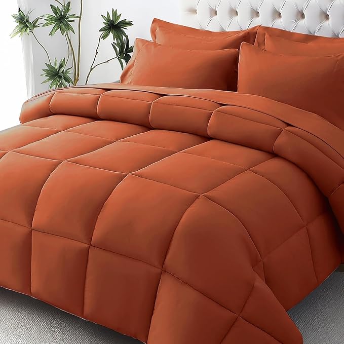 JOLLYVOGUE Queen Comforter Set, Ultra-Soft Bed in a Bag Queen Size 7 Pieces by JOLLYVOGUE