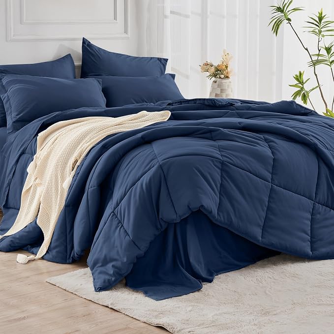 JOLLYVOGUE Full Comforter Set, Ultra-Soft Bed in a Bag Full Size 7 Pieces - Image 7